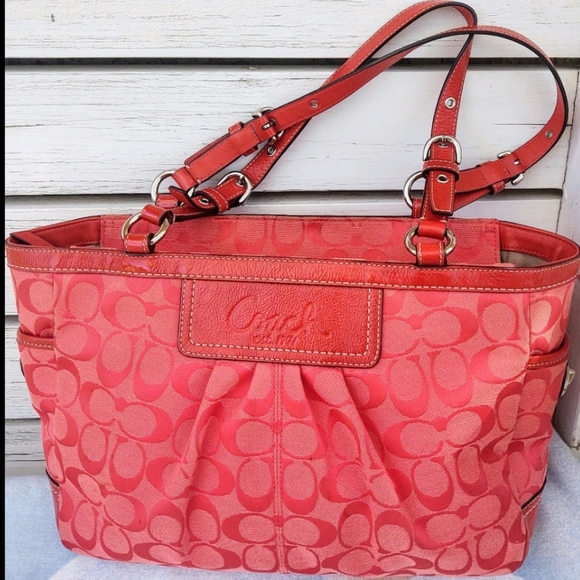 Coach Handbags - Coach East West Gallery Shoulder Tote F14281 Red